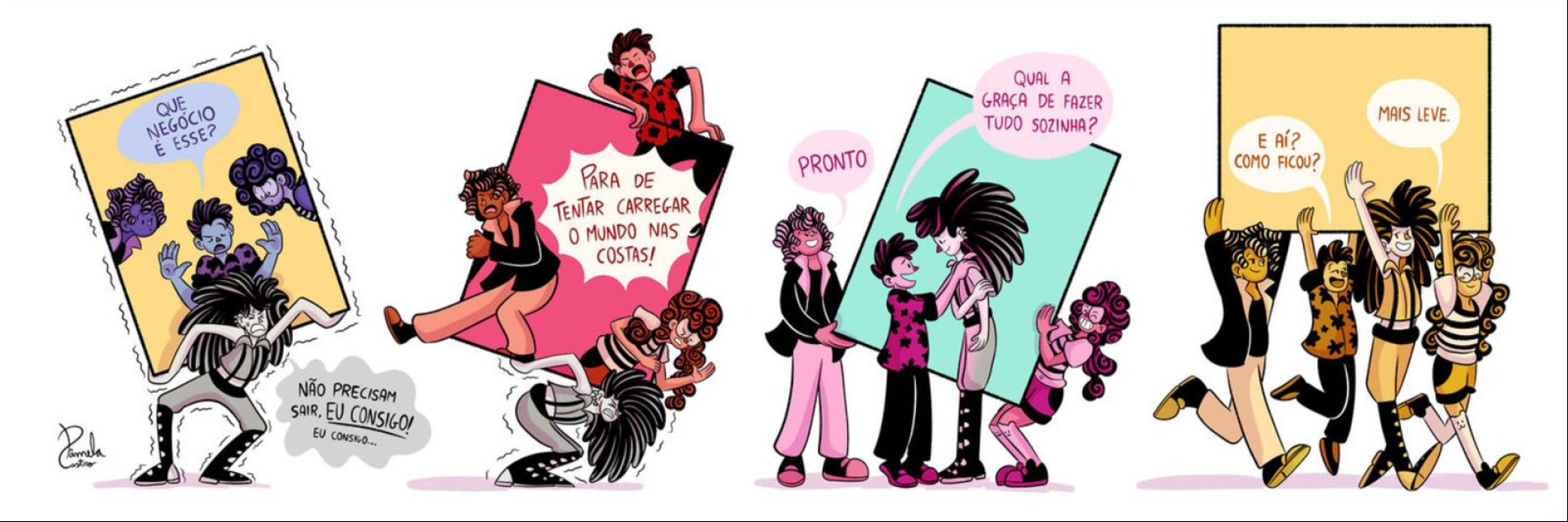 "Metatirinhas", de Pâmela Castro, brinca com a linguagem dos quadrinhos, o fazer da ilustração e o processo criativo intrínseco ao ato de desenhar "Metatirinhas", de Pâmela Castro, brinca com a linguagem dos quadrinhos, o fazer da ilustração e o processo criativo intrínseco ao ato de desenhar